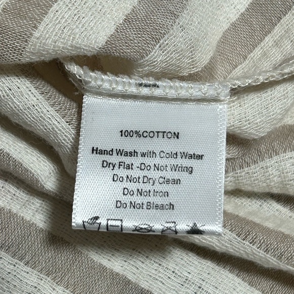 Before You | Woven Striped Off the Shoulder Top Small - Picture 6 of 6